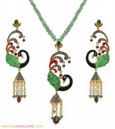 Peacock Pendant Set