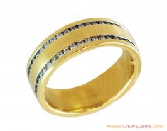 18K Gold Mens Diamond Band ( Diamond Rings )