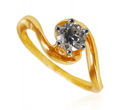18K Yellow Gold Diamond Ring 