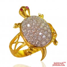 22k Gold Turtle Ladies Ring