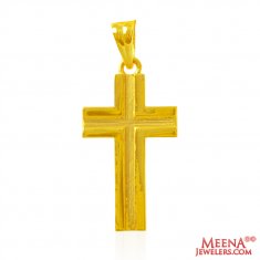 22Kt Gold Fancy Cross Pendant ( Jesus Cross Pendants )