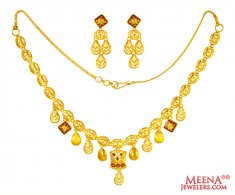 22 Karat Yellow Gold Necklace Set