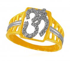 22k OM Mens Stones Ring