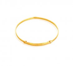 22k Solid Kids Kada (1 PC) ( Baby Bangles )