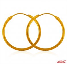 22Kt Gold Hoop Earrings