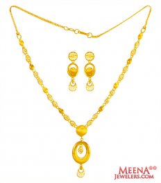 22K Yellow Gold Necklace Set ( Light Sets )