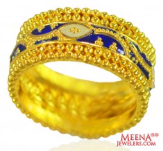 22K Gold Meenakari Band for Ladies