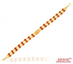 22k Gold Rudraksh Bracelet 