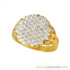 22k Star Signity Stones Ring