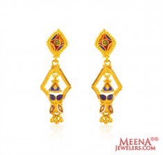 22k  Meena long Earrings