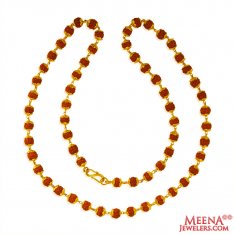 22kt Gold Rudraksh chain ( Men`s Gold Chains )