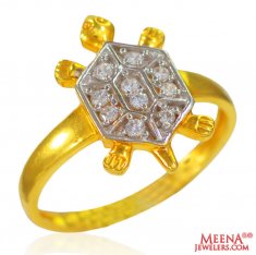 22k Gold Turtle Ladies Ring