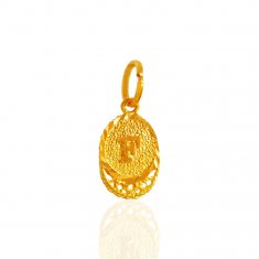 22Karat Gold Initial ( F) Pendant