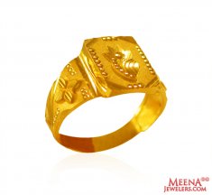 22 Kt Gold Mens Initial  Ring ( Mens Gold Ring )