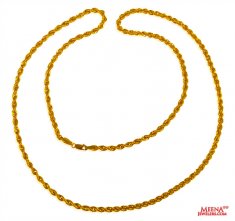 22Kt Gold Rope Chain 26 In