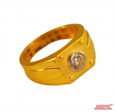 22k Gold Signity Studded Ring