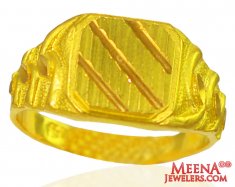 22Kt  Yellow Gold Ring ( Mens Gold Ring )