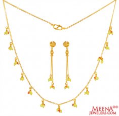 22k Gold Necklace Set ( Light Sets )