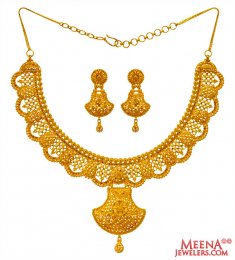 22K Gold Traditional Necklace Set