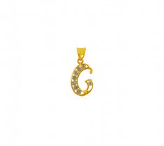 22Kt Gold Pendant with Initial(C)