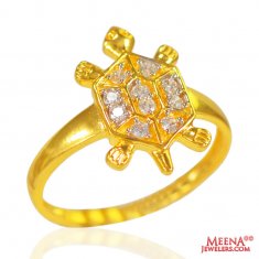 22k Gold Turtle Ladies Ring