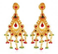 22Kt Gold Chand bali with Jhumki ( Exquisite Earrings )