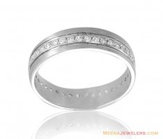 18Kt White Gold Fancy Wedding Band