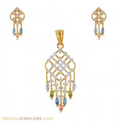 22Kt Gold Fancy Pendant Set