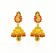 22karat Gold Jhumkhi Earring ( Long Earrings )