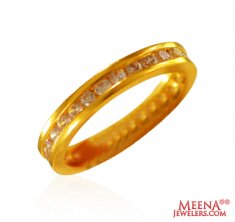22Kt Gold Signity Stones Band