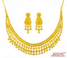 22karat Gold Necklace Earring Set