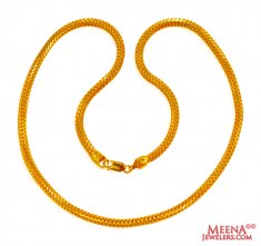 22K Gold Fox Chain (24  Inches)