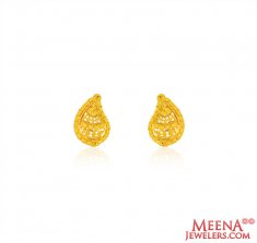 22k Gold Earrings  ( 22 Kt Gold Tops )