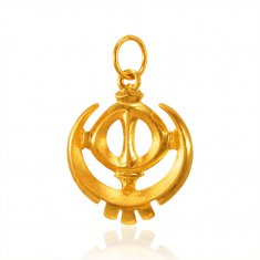 22K Gold Khanda Pendant ( Khanda Pendants )