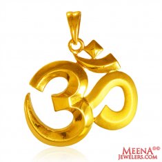 22 Kt Gold Om Pendant  ( Om Pendants )