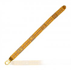 22K Gold Two Tone Swastika Bracelet