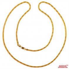 22Kt Yellow Gold Flat Chain ( Plain Gold Chains )