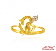 22K Gold Ladies Ring