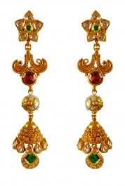 22K Gold Antique Earrings ( Exquisite Earrings )