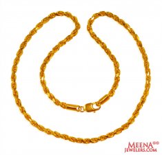 22K Yellow Gold Rope Chain ( Plain Gold Chains )