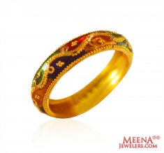 22Kt Gold Meenakari Ring 