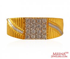 22k Designer Mens Two Tone  Ring