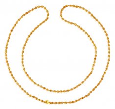  Gold  White Tulsi Mala 22K ( 22Kt Long Chains (Ladies) )