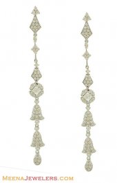 18Kt White Long Earring ( Long Earrings )