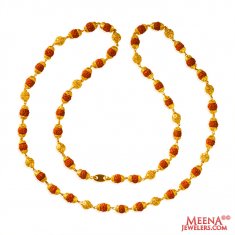 22k Gold Rudraksh Mala ( Men`s Gold Chains )