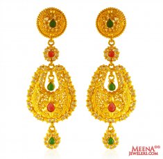 22K Gold Polki Earrings