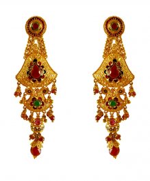 22K Gold Long Earrings