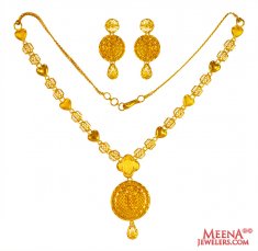 22 Karat Yellow Gold Necklace Set ( Light Sets )