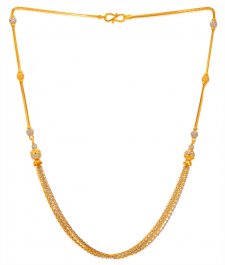 22Kt Gold Fancy Two Tone Chain ( 22Kt Gold Fancy Chains )