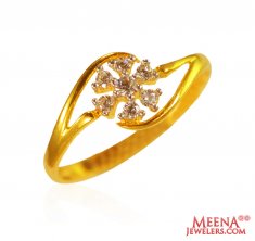 22Kt Gold CZ Ring